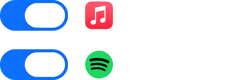 Apple Music and Spotify support
