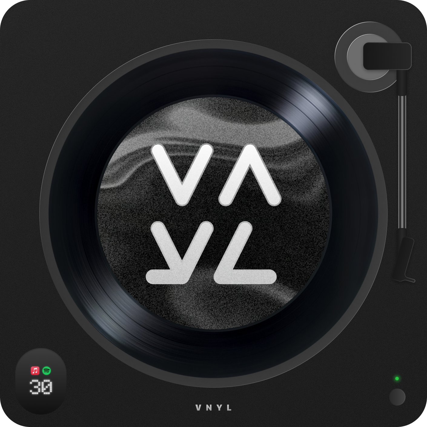 VNYL dark theme